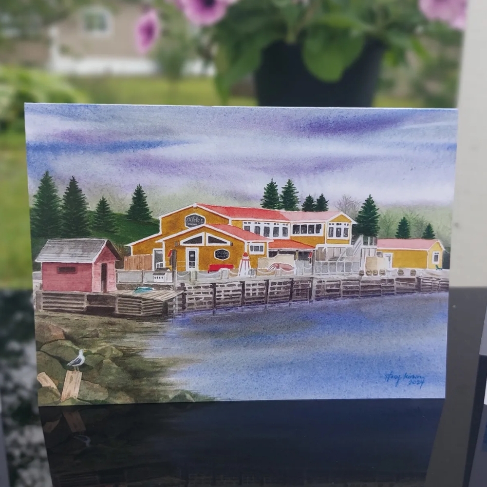 Watercolour print greeting card